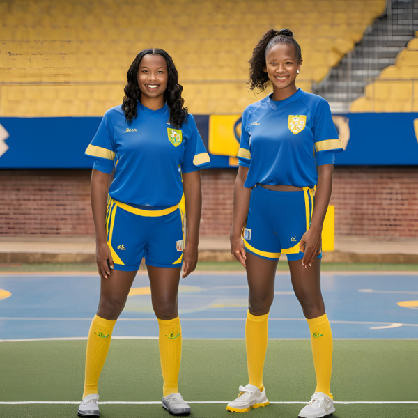 Blue and Yellow Football Uniform