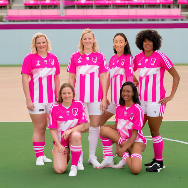 Pink and White Uniform - Image 3