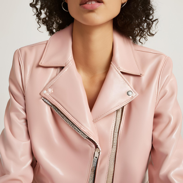 Pink Pastel Leather Jacket - Image 2