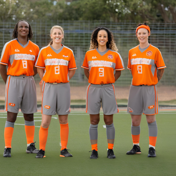 Grey and Orange Football Uniform - Image 2