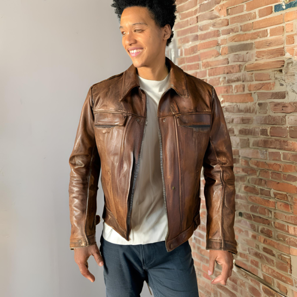 Brown Vintage Leather Jacket