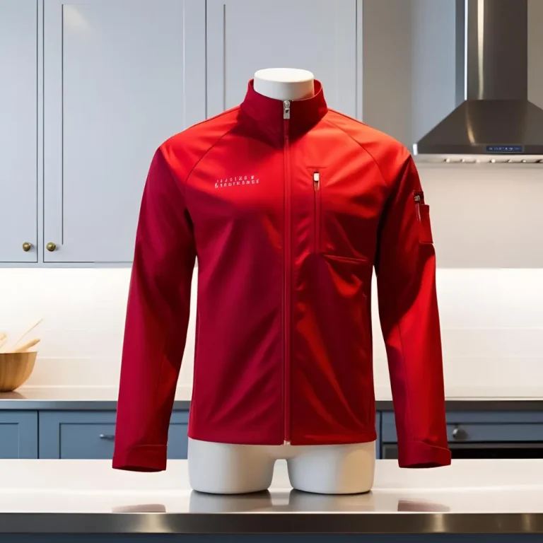 Modern Red Kitchen Jacket – Custom Fit