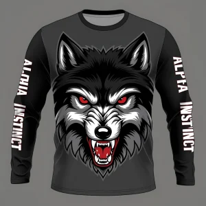 Alpha Instinct Wolf Face Tee