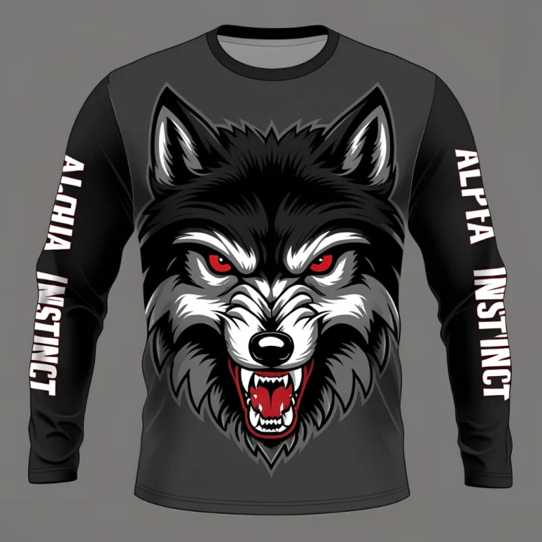 Alpha Instinct Wolf Face Tee