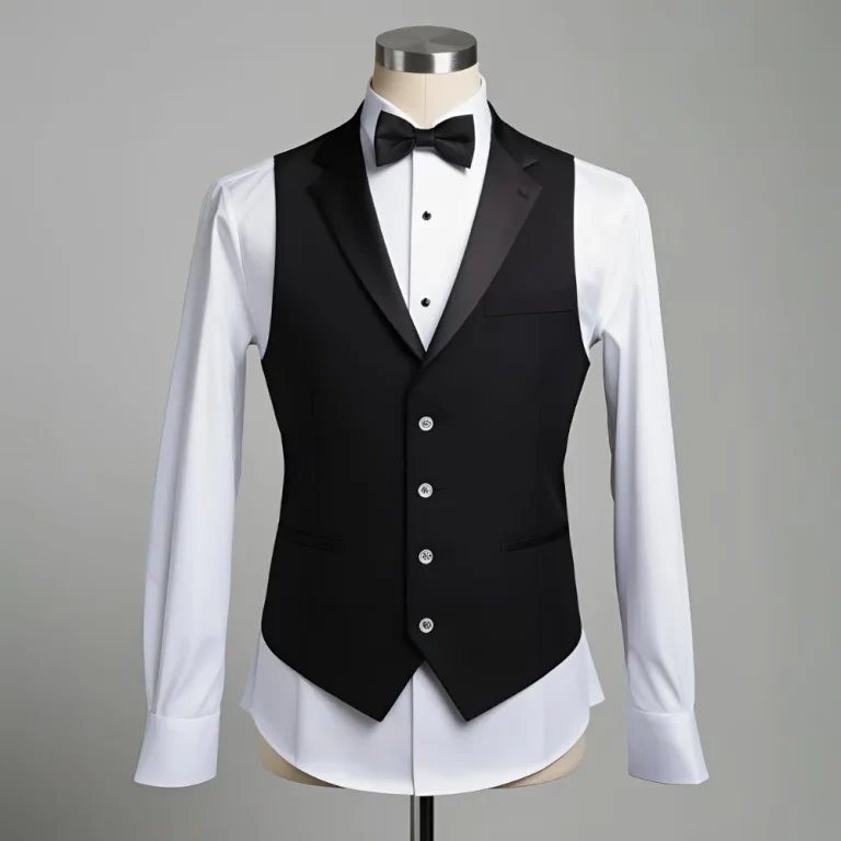 Classic Black Waiter Tuxedo Vest