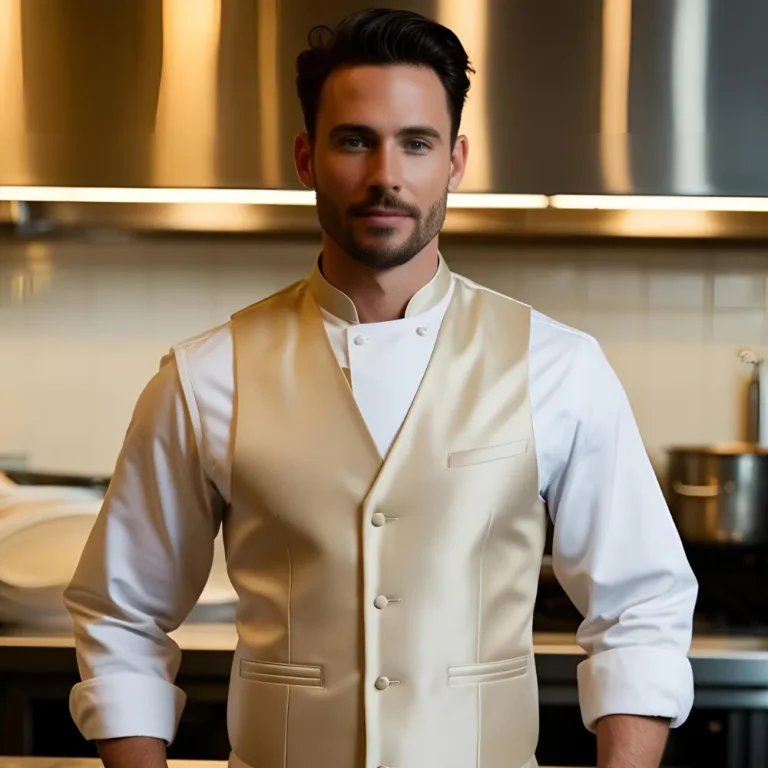 Cream Beige Waitstaff Waistcoat