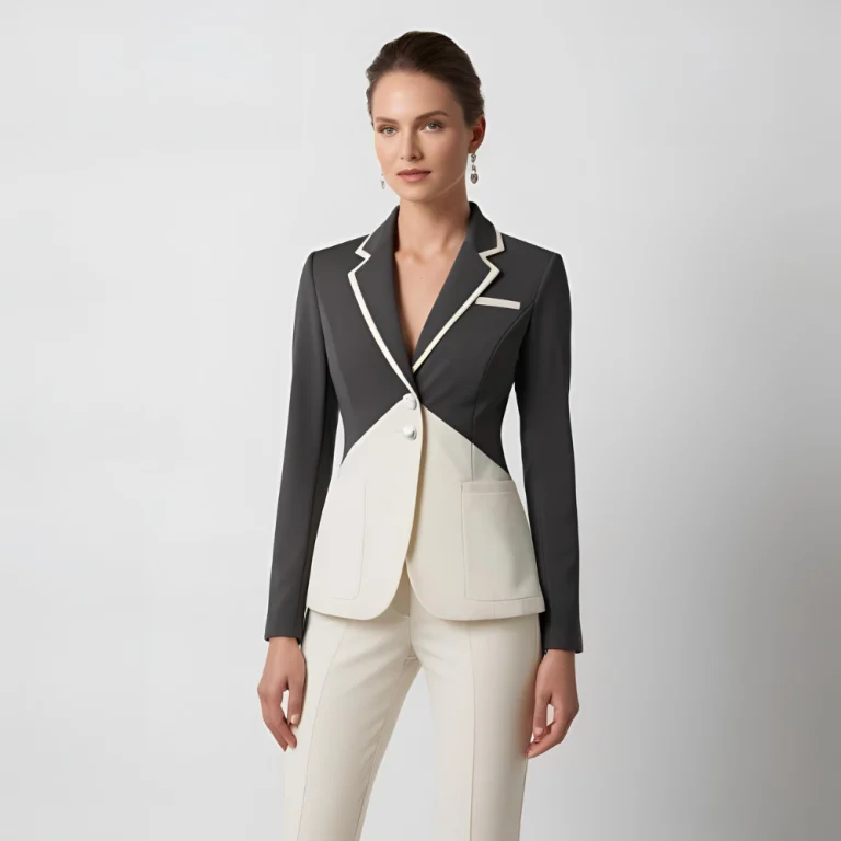 Custom Two-Tone Salon Jacket and Pants