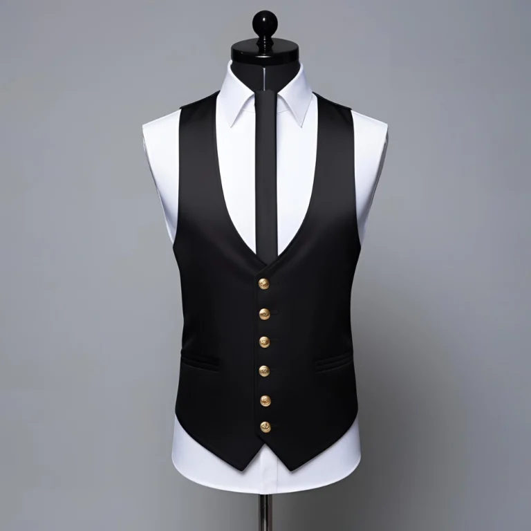 Black & Gold Waiter Waistcoat Set
