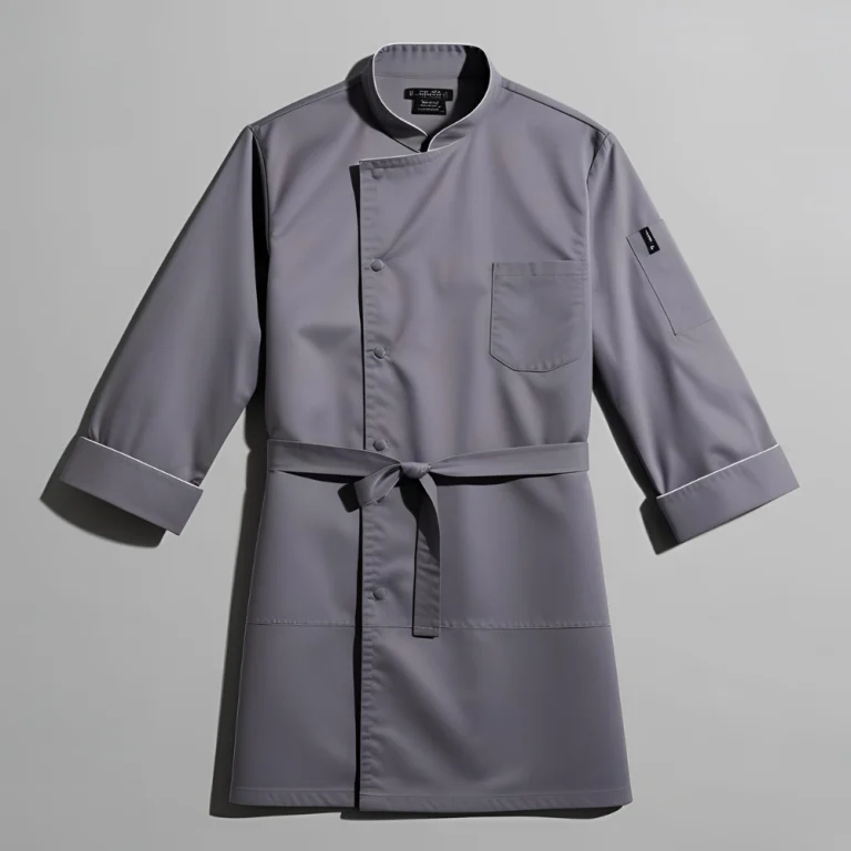 Grey Executive Chef Coat with Apron