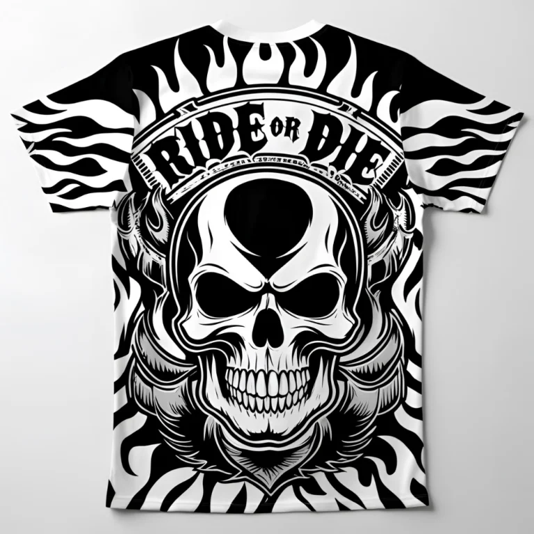 Bold Skull Flame Graphic T-Shirt