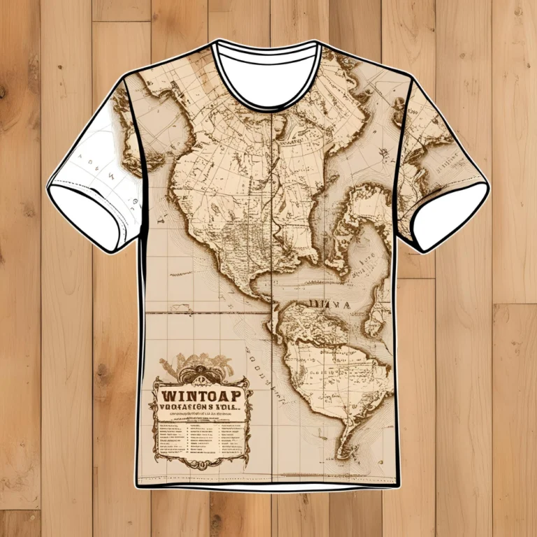 Vintage Map Sublimation T-Shirt