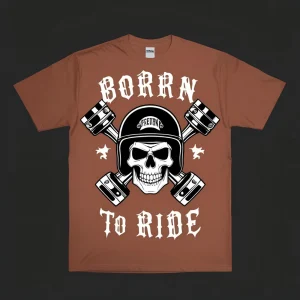 Born to Ride Classic Biker Theme Tee