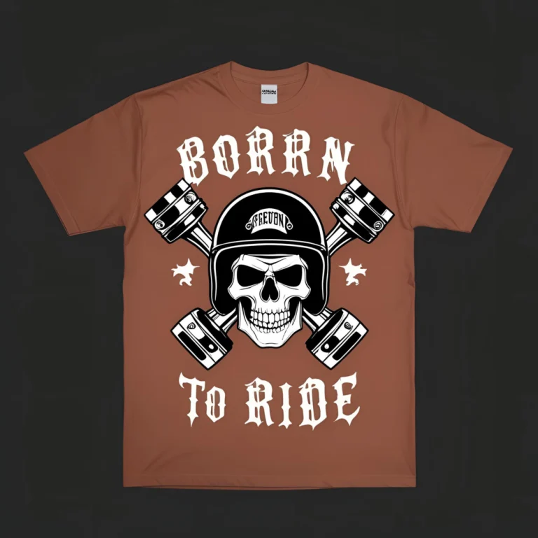 Born to Ride Classic Biker Theme Tee
