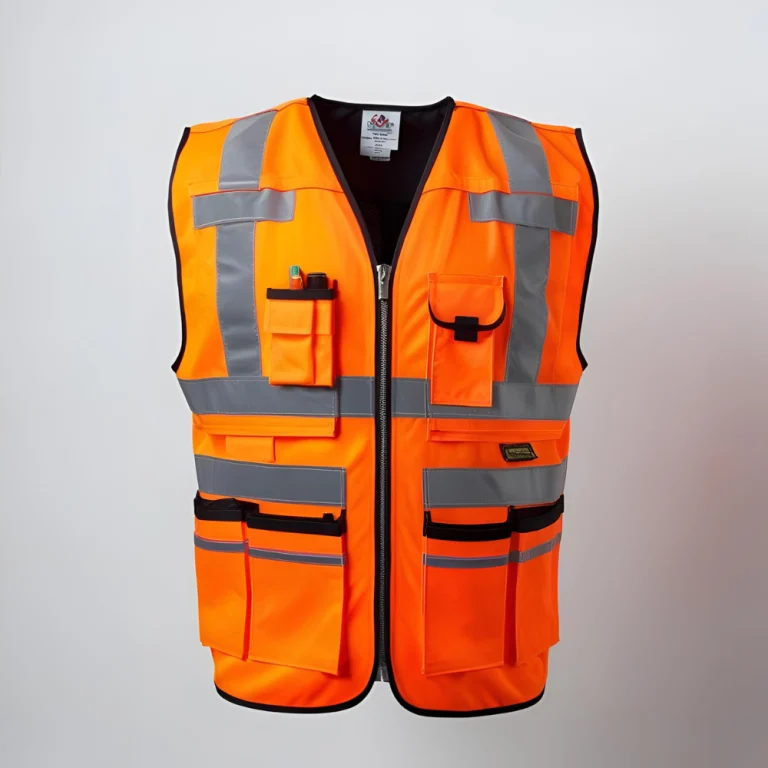 Orange Safety Vest with Pockets