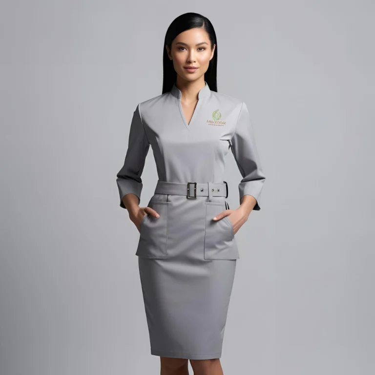 Tailored Women’s Salon Tunic and Skirt