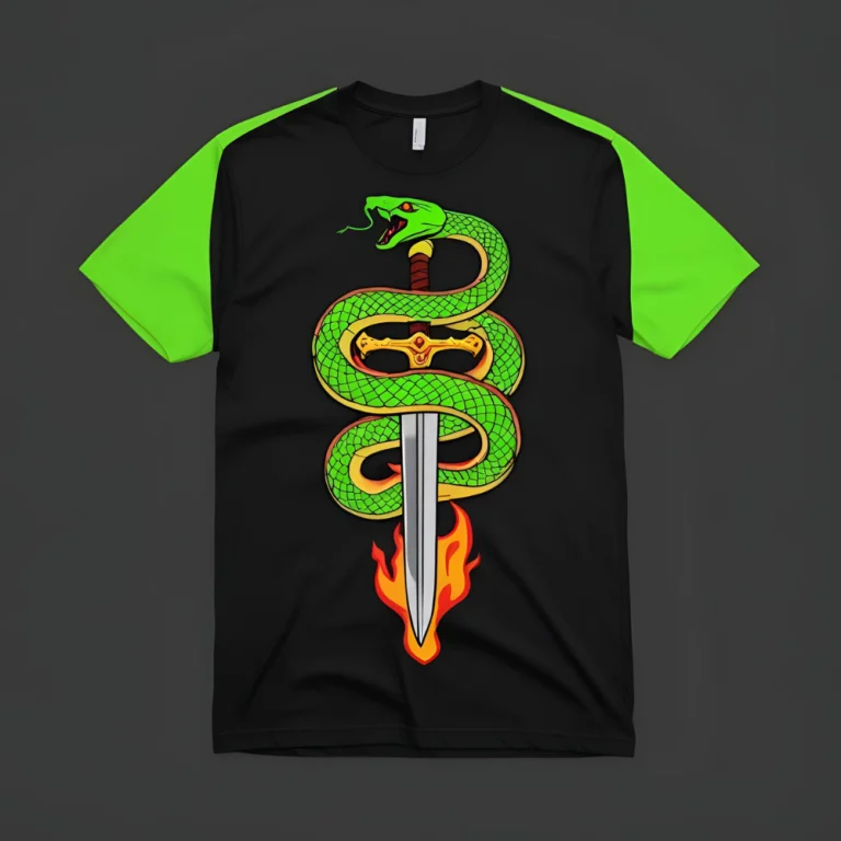 Neon Snake Sword Screen Print Tee