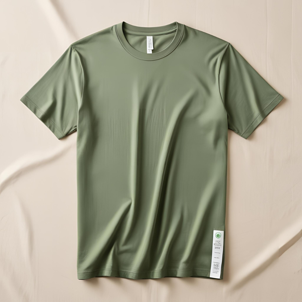 Stack of American made t-shirts packed for wholesale delivery