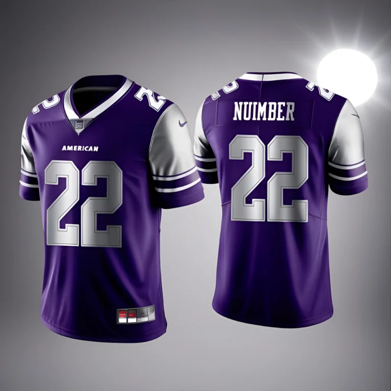 custom made American football jersey with team logo and player number