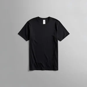 a black shirt on a white background