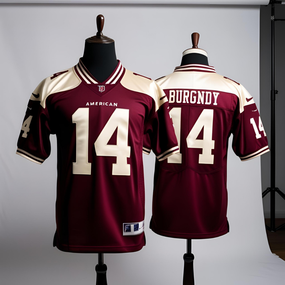 Custom Football Jersey Design with Team Logo and Player Names