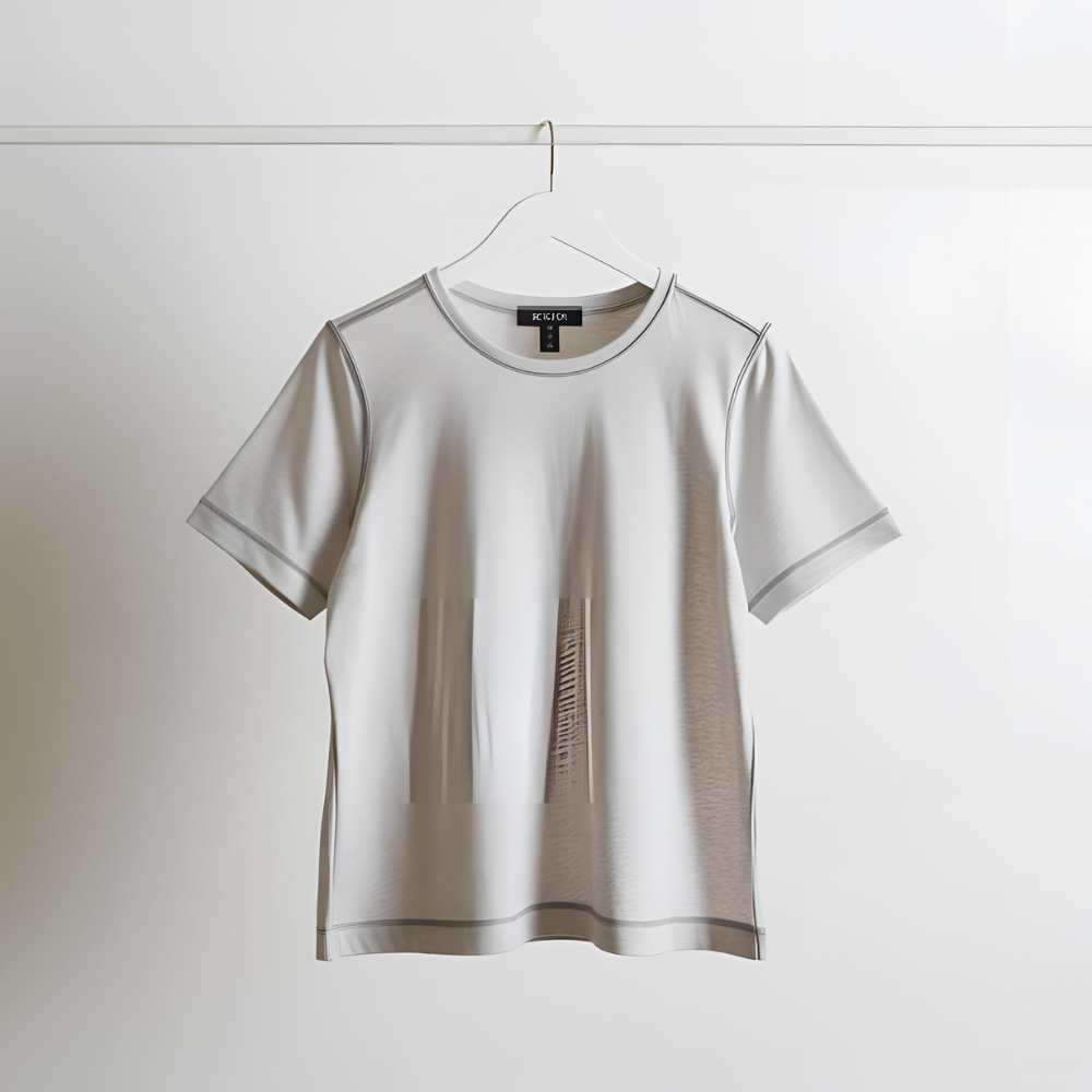 ight grey t-shirt displayed flat, representing a versatile product from a USA t-shirt factory.