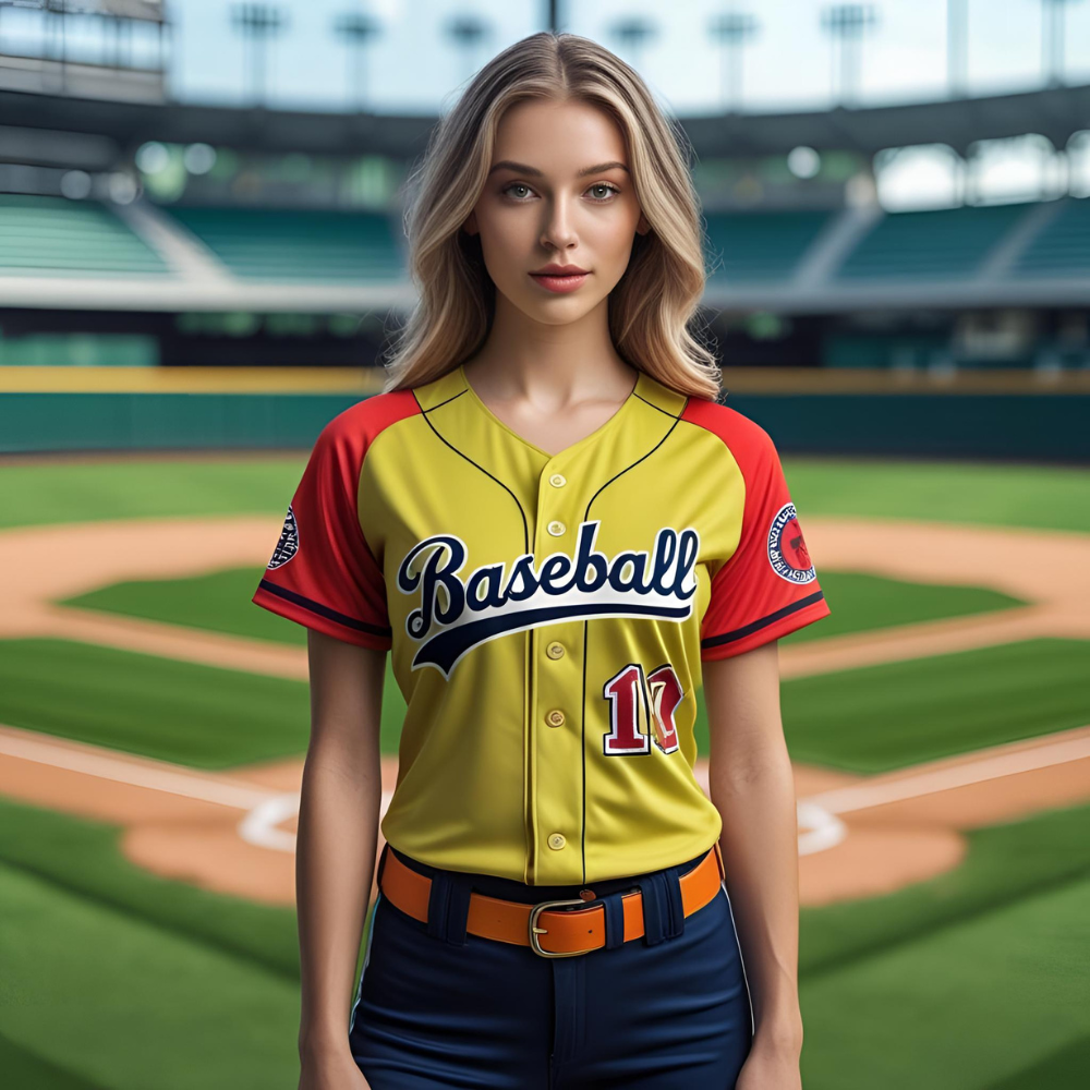 Close-up of customized baseball jersey showing printed name and number on back with vibrant ink and clean finish