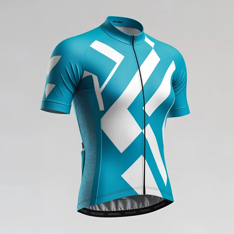 Professional male cyclist riding uphill wearing a high-performance men's cycling jersey with aerodynamic fit and UV protection