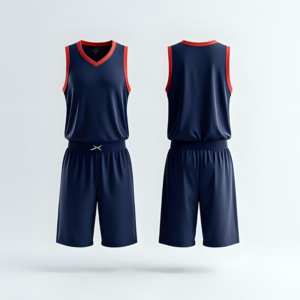 Basketball player in action wearing a custom basketball jersey designed by a professional custom basketball jersey maker