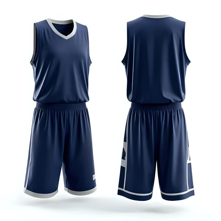 Custom basketball jersey made by a custom basketball jersey maker, featuring team logo and personalized name