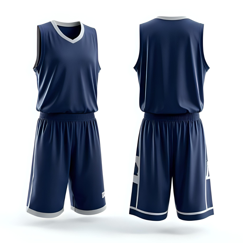 Custom basketball jersey made by a custom basketball jersey maker, featuring team logo and personalized name