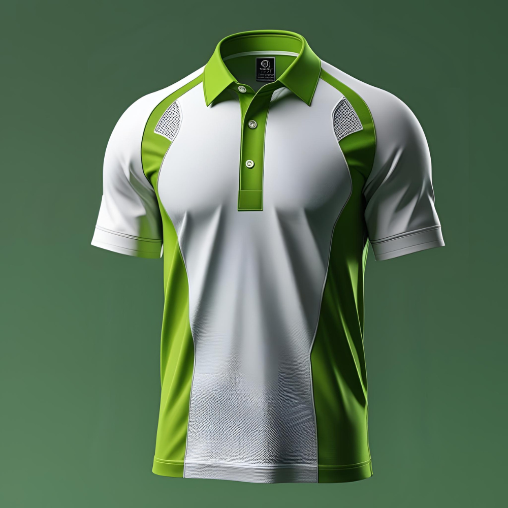 Man smiling while wearing a funny golf shirt that reads 'I Play for Pars and Cold Beers' on a sunny golf course