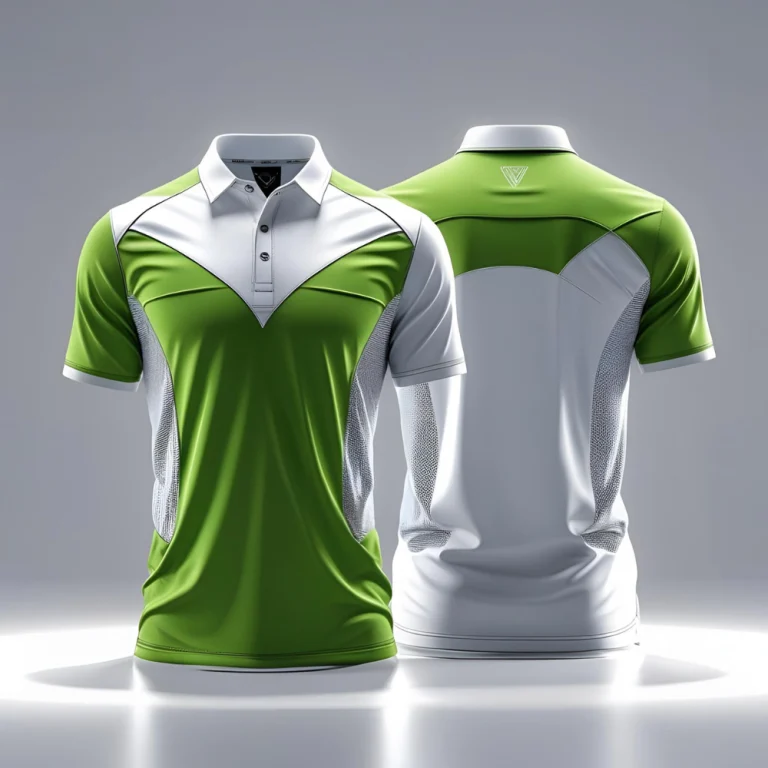 Collection of colorful funny golf shirts featuring puns, animals, and humorous slogans laid out on a grassy green