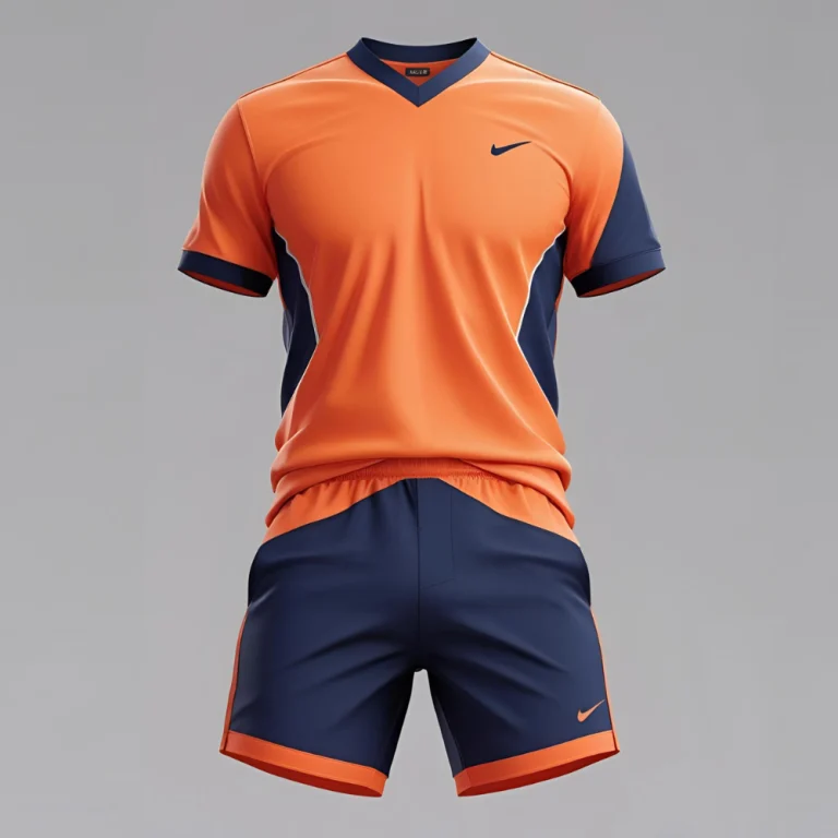 Custom tennis shirt mockup showing personalized logo, vibrant color scheme, and tailored fit