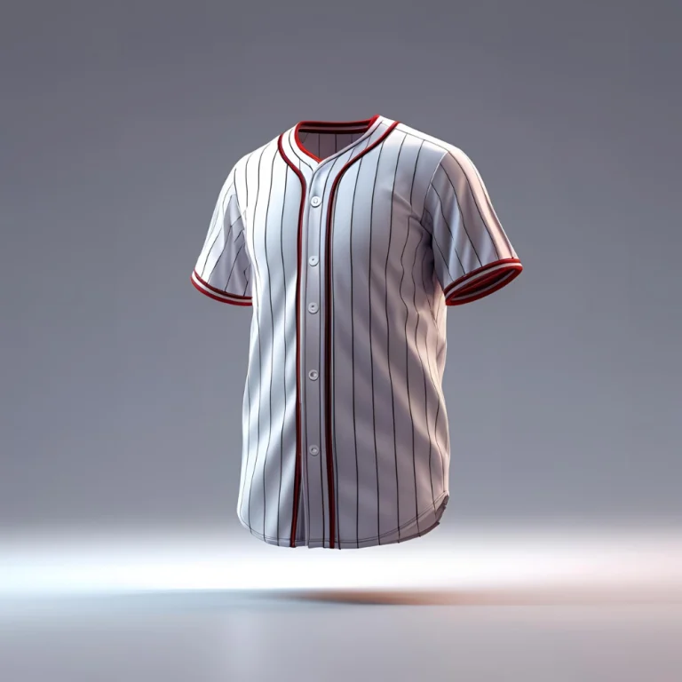 Retro-style vintage baseball shirts neatly arranged on display racks showing various throwback colors and designs