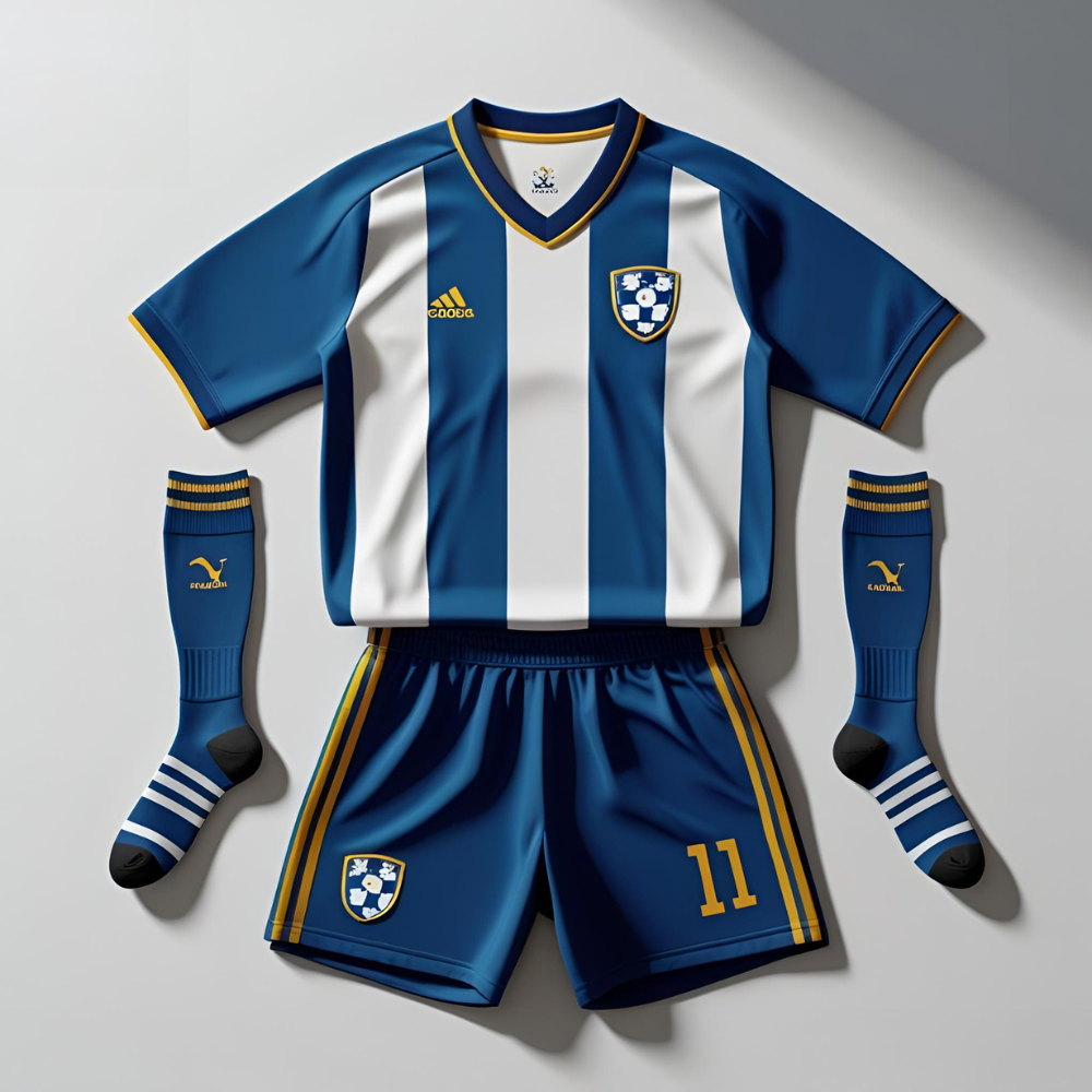 Soccer team playing on field wearing matching black soccer jerseys, highlighting fit, fabric texture, and branding