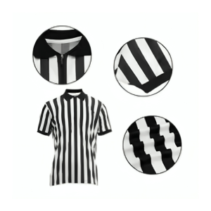 Soccer Referee Shirt (Black/Yellow/Striped)